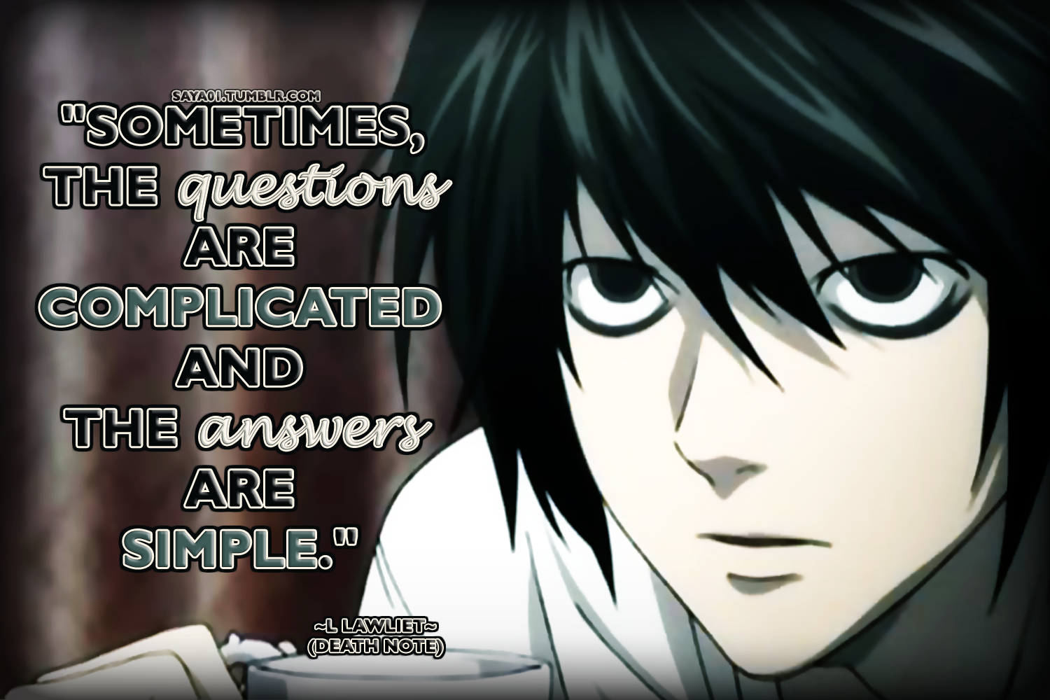 Death Note L Advertisements anime anime quotes
